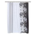 Livingquarters FSC-CH-16 Chelsea Fabric Shower Curtain in Black LI55913